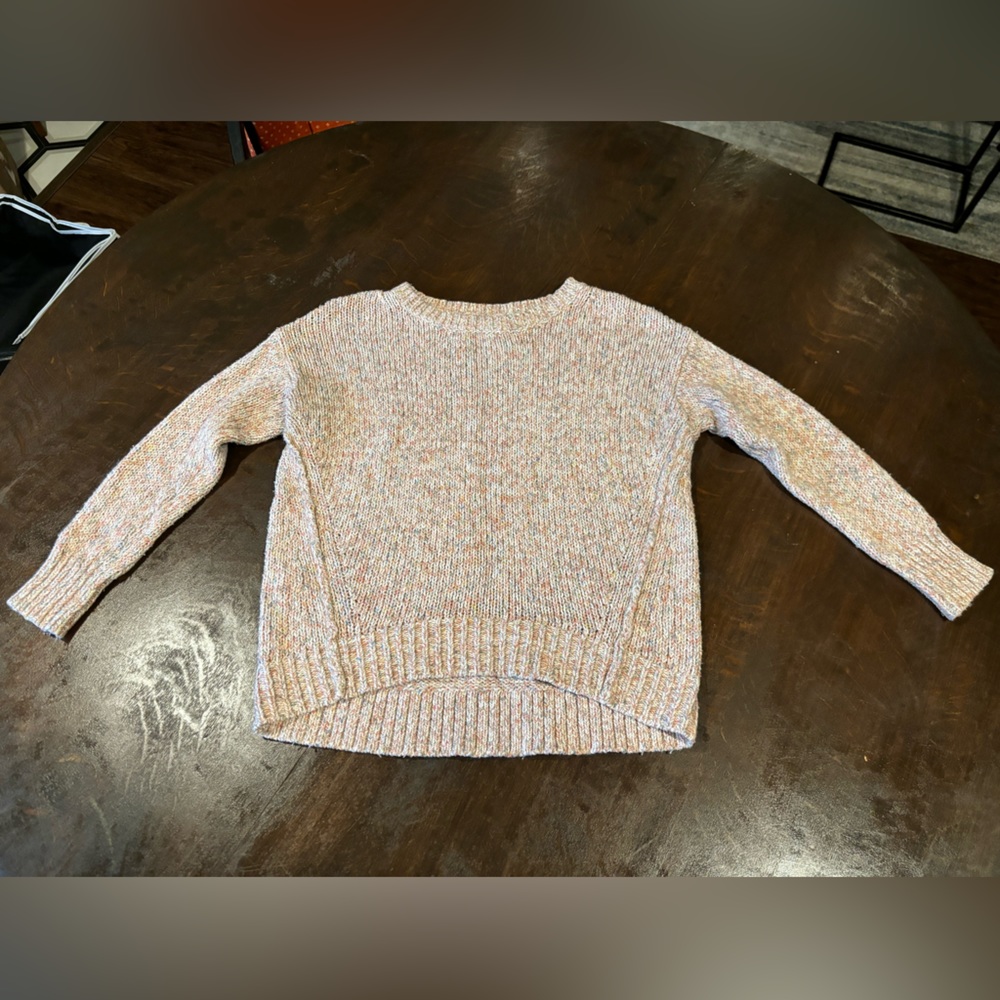 LOFT pink/multicolor knit sweater